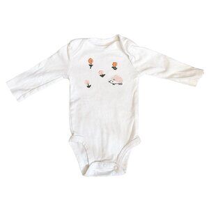 Carter's Embroidered Onesie with Hedgehog & Flowers 3m